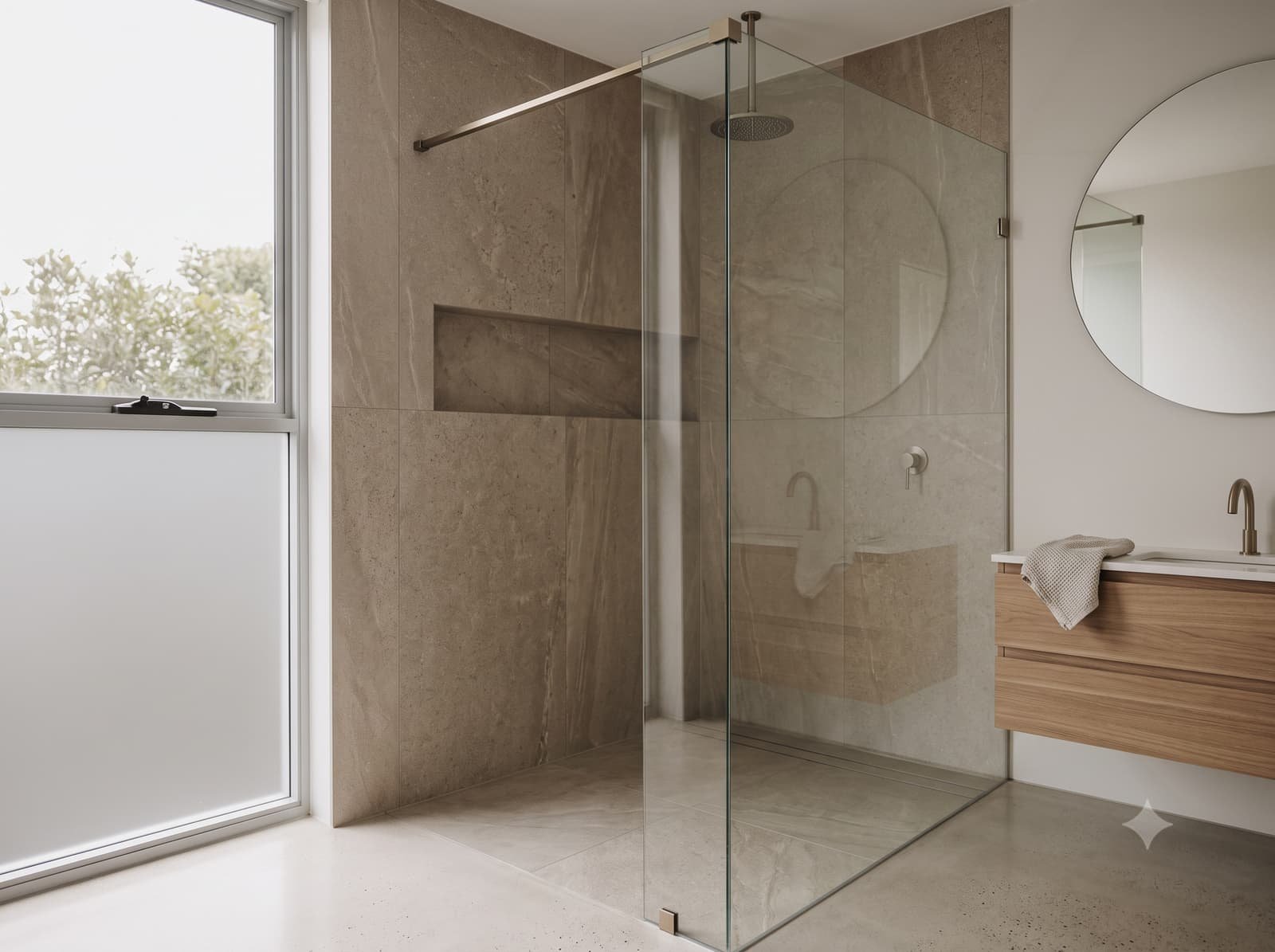 Frameless shower screen Sydney