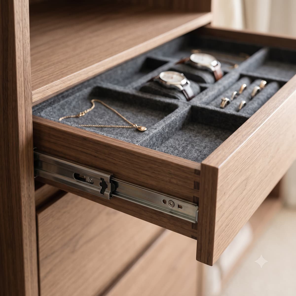 Wardrobe interior detail